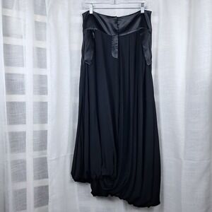 Antonio Marras Italy Rare 44/8 Black Avant-Garde Asymmetrical Bubble Hem Skirt